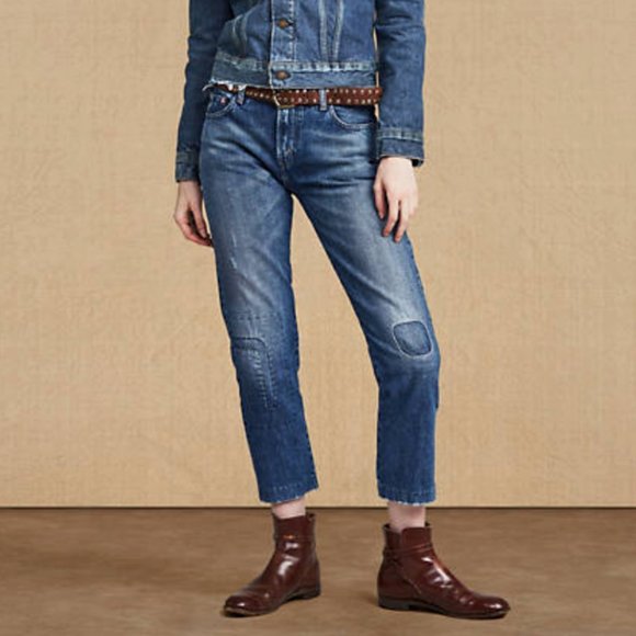 NEW Lowrise Levi's 1967 LOT #505 Straight Jeans 27 Vintage Distressed Patchwork - Picture 7 of 8